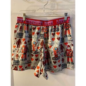 Love machine boxers Valentine heart medium 38/40 Robot‎ gray red
